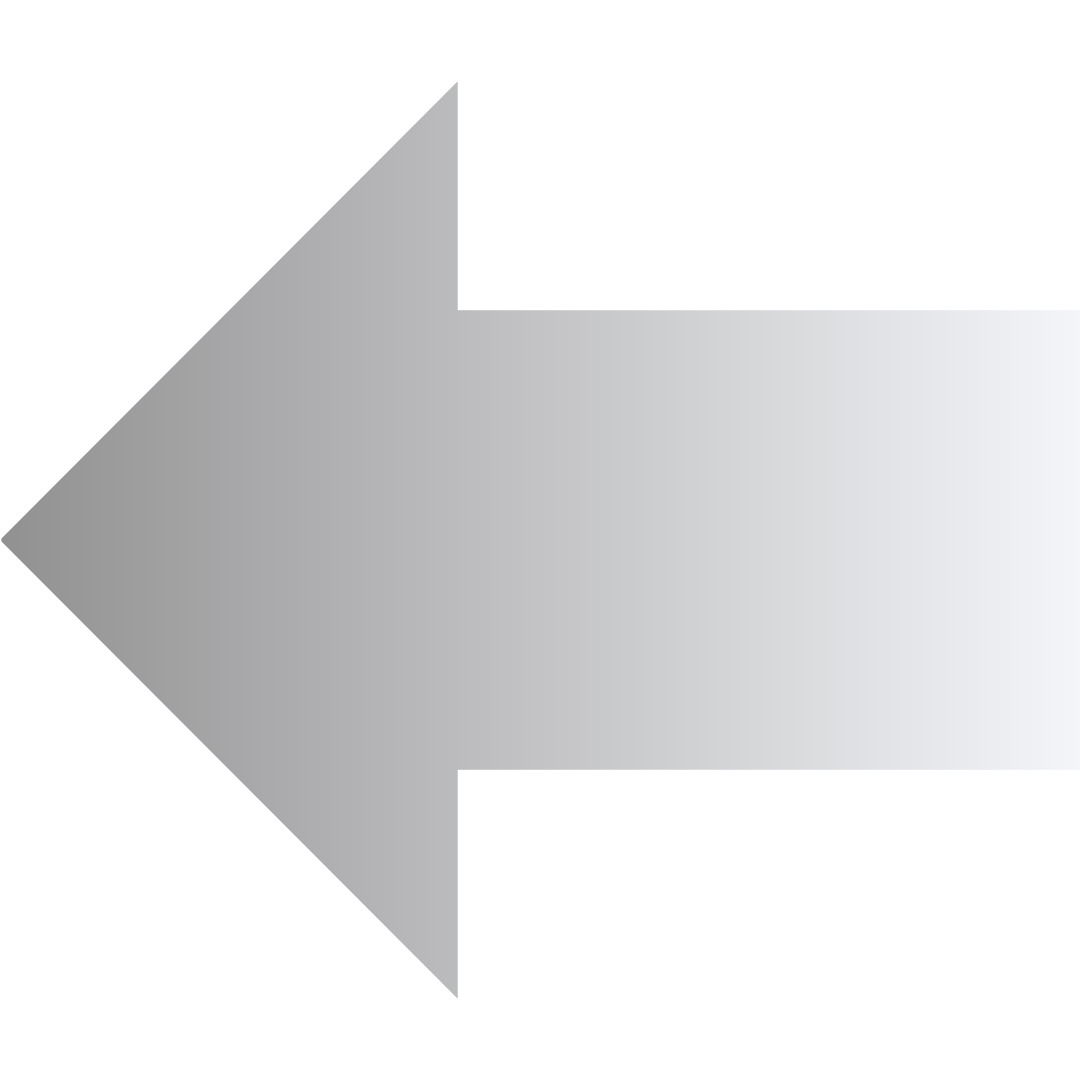 Large gradient gray left-pointing arrow, spanning the image from left to right with a diagonal edge on the left side.